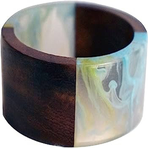 Nouveau porte-serviettes arrondi en métal argenté avec anneau de serviette de conception de finition plaqué argent de bonne qualité - Product Image 2