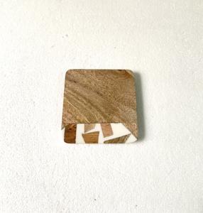 Dessous de verre élégants en bois d'acacia et résine, tapis de table de mariage, matériau écologique, design classique pour boissons, tapis et serviettes - Product Image 2