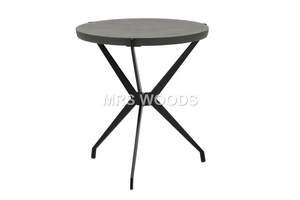 Tavolino minimalista in metallo <span class=keywords><strong>con</strong></span> Design in <span class=keywords><strong>legno</strong></span> a tre <span class=keywords><strong>gambe</strong></span> tavolino nero nero industriale moderno - Product Image 2