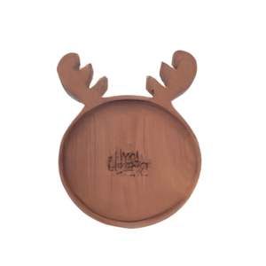 Assiette de cerf de Noël de qualité supérieure de haute qualité fabriquée à la main de style classique Meilleur des décorations de Noël d'Indonésie - Product Image 3