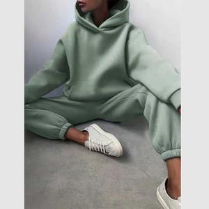 Ensembles de survêtements personnalisés Ensemble de pantalons de survêtement et de sweat à capuche pour femmes Ensemble de deux pièces de vêtements pour femmes MS-JG-1149 - Product Image 6