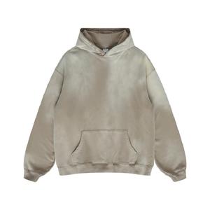 Sweat à capuche unisexe lavé à l'acide personnalisé de haute qualité 420GSM coton délavé pull à capuche lourd hommes - Product Image 1