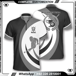 Camiseta para hombre Camiseta de manga corta de billar para hombre Camiseta de manga corta Nombre del equipo personalizado Camiseta de billar - Product Image 6