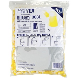 Bilsom 303L EN 352-2 SNR 32 DB Tapones para los oídos, paquete de repuesto de 200 pares, talla L, Honeywell Howard Light - Product Image 1