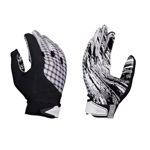 Gants de football américain noirs ultra-collants légers et pratiques Gants de football américain de couleur personnalisée pour jeunes adultes - Product Image 5