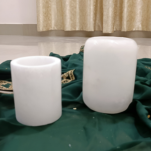 Portavelas de alabastro de Material Natural hecho a mano artesanal, construcción duradera auténtica, respetuoso con el medio ambiente, sostenible, Premium One - Product Image 6