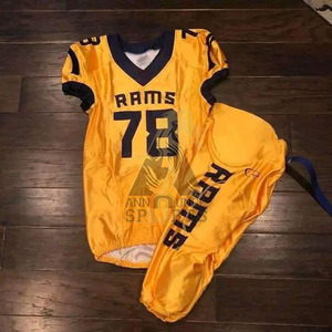 Uniformes de Fútbol Americano Personalizados con Nombre de Equipo, Ropa Deportiva para Adultos, 100% Poliéster, Impresión Digital, Unisex, Tallas Grandes, 1 Conjunto Personalizado - Product Image 1