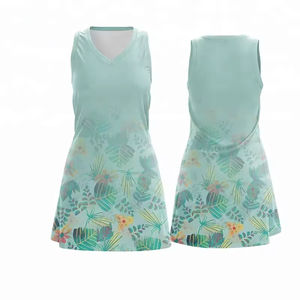 Robe de netball ajustée pour femmes, uniforme vert brun camouflage, évacuation de l'humidité, respirante, couleurs personnalisables, logo avant, vente flash - Product Image 2