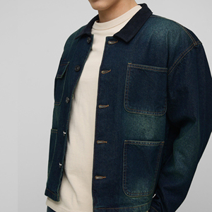 Nouvelle veste pour homme grande taille en tricot doux à un bouton, élégante et décontractée, en toile denim, imperméable, respirante et confortable pour l'hiver - Product Image 3