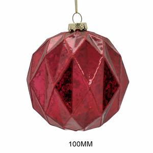 Adornos Navideños de Cristal Rojo Clásicos Hechos a Mano de Lujo, Bolas Brillantes y Decoraciones Colgantes para las Fiestas - Product Image 5