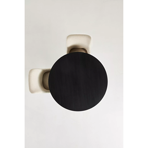 Table de salle à manger ronde Pluton moderne et minimaliste, meubles de maison assemblés pour appartement ou hôtel, table de restaurant à motif rectangulaire - Product Image 1