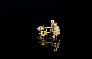 Boucles d'oreilles en or rose 14K or blanc avec diamant certifié IGI diamants cultivés en laboratoire bijoux élégants pour les cadeaux de fêtes d'anniversaire - Product Image 3