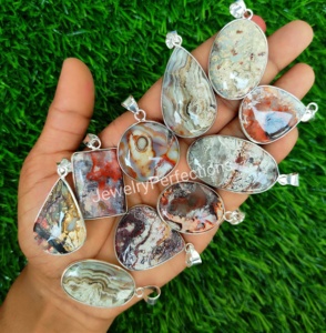 จี้อัญมณีธรรมชาติ925สร้อยคอชุบเงินรูปทรงผสมแฟชั่นสำหรับผู้หญิงรุ่น Moissanite ขนาดใหญ่001 - Product Image 4