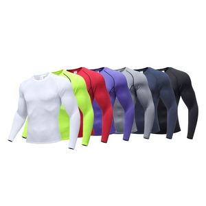 Fábrica de ropa deportiva personalizada para hombres-Camisa de compresión deportiva de calidad superior con tela elástica cómoda transpirable - Product Image 6