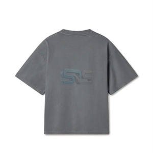 Camiseta estampada de corte holgado de algodón 100% de diseño atest para hombre, ropa de moda de Color sólido, cómoda camiseta para gimnasio e informal para correr - Product Image 5