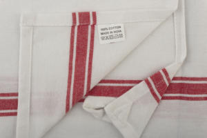 ชุดผ้าขนหนูในครัว12ชิ้นผ้าคอตตอนสำหรับทำความสะอาดห้องครัวลายขวางพร้อมผ้าทอ100% - Product Image 2