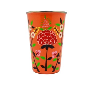Verre à vin gobelet à eau fabriqué à la main en métal émaillé de style unique pour restaurant, bar ou café - Product Image 6