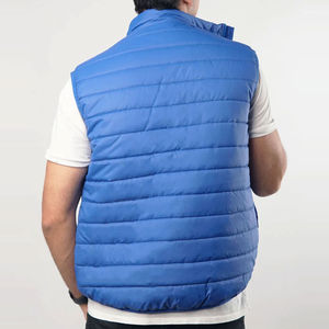 OEM nueva llegada hombres Puffer chaleco chaqueta para hombres impermeable Stand Collar Packable acolchado chaleco sin mangas elegante chalecos - Product Image 5
