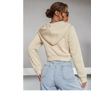 Streetwear décontracté OEM personnalisé sweats à capuche tricotés pour les femmes épaule tombante respirant écologique hiver avant logo à capuche - Product Image 3