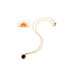 สร้อยคอจี้อัญมณีสีเงินแท้สีขาวเซอร์คอนและอัญมณีคอรันดัมสีน้ำเงิน - Product Image 2