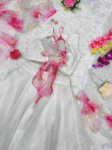 Dernier designer de travail ethnique Lehenga Choli imprimé floral en soie organza pure de haute qualité pour adultes par Fab Zone - Product Image 4