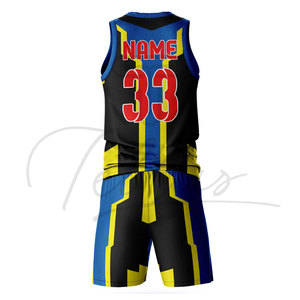 Ensembles d'uniformes de basket-ball personnalisés pour hommes, imprimés, à séchage rapide, sans manches, pour équipes et clubs, par Tellus Apparel - Product Image 2