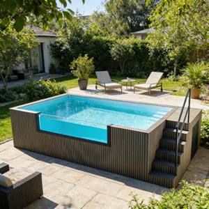 Piscina Elevada de Fibra de Vidrio Resistente para Uso Familiar y de Niños al Aire Libre con Características Personalizables - Product Image 2