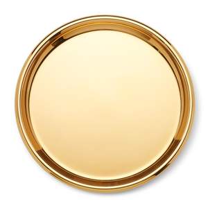 Gold Metal Round Jewelry and <b>Make</b> <b>up</b> <b>Organiser</b>/Candle Plate Decorative Tray - Product Image 1