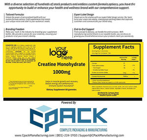 Competitive Market Price of USA Made <b>Creatine</b> <b>Monohydrate</b> Dietary Supplement Gummies 1 Gram (1000 Mg) for Bulk Buyers - Product Image 3