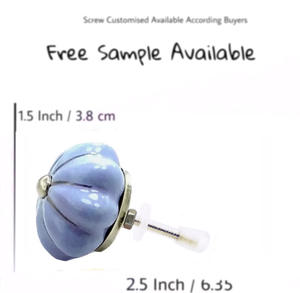 Export quality Beautiful Silver Line Melon drawer cabinet ceramic knobs handle & pull [CK 440] - Product Image 3