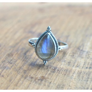 Piedra preciosa de malaquita natural Plata de Ley 925 Anillos al por mayor de lujo Joyería hecha a mano Joyería India Conjunto de bisel Fiesta de boda - Product Image 3