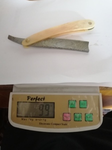 Rasoir droit professionnel Maclura en acier Damas fait main avec manche en os - NOUVEAU Rasage du visage/du corps - Product Image 2