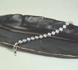 สร้อยข้อมือดีไซน์เอลลี่ทำด้วยมือเพชรเทียม3A พลอยเทียมเพชรเทียมสวยโรสโกลด์ของขวัญสำหรับงานเลี้ยง - Product Image 2