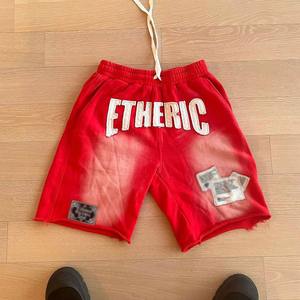 Streetwear personnalisé short surdimensionné délavé à l'acide short vierge de course à pied poids lourd délavé au soleil pour hommes short de broderie en détresse pour hommes - Product Image 5