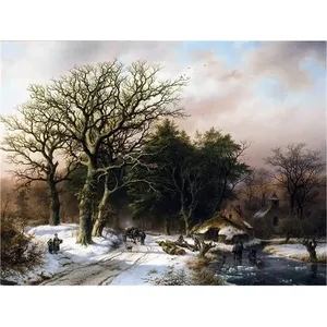 Mármol Cerámica Nieve Bosque Escena Acento Azulejo Mural Cocina Pared Backsplash Murales de pared - Product Image 1