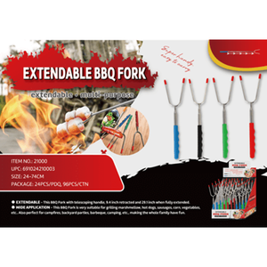 Forchette per Griglia a Carbone con Manico Lungo 21000, Utensile Elegante per Cucina all'Aperto - Product Image 1