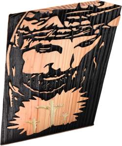 Handcrafted Pinewood Urn for Human Ashes - Cetlic cross And jesus Face Wooden <b>Box</b> - Cremation Urn for Ashes Handcrafted <b>Large</b> - Product Image 2