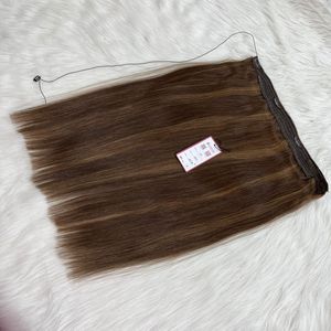 <span class=keywords><strong>Halo</strong></span> Clip-in phần mở rộng tóc mượt thẳng <span class=keywords><strong>Ombre</strong></span> Dark Brown ánh sáng màu nâu Đàn Piano Màu sắc Yaki phong cách tóc sợi ngang làm bằng tóc con người - Product Image 3