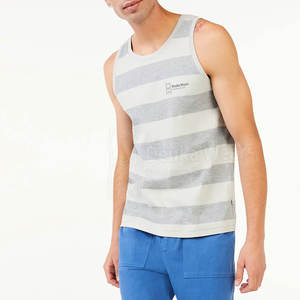 Débardeurs de sport imprimés à col rond, coupe ajustée, sur mesure, faible MOQ, pour hommes, personnalisables, 100 % coton, sans manches, pour l'entraînement - Product Image 4