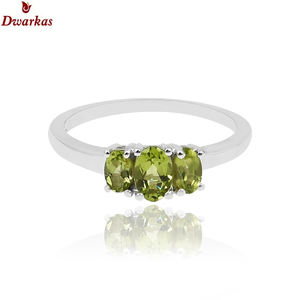 Nuevo diseño de joyería 925 plata esterlina mujeres tres piedras anillos de Topacio azul - Product Image 6