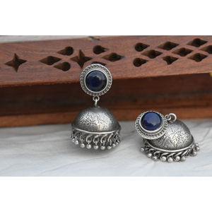 ต่างหูห่วงทองเหลืองทำมือสไตล์มีนาการี ผิวด้าน ประดับด้วยหิน สำหรับเด็กผู้หญิงและผู้หญิง ตามเทรนด์แฟชั่นล่าสุด - Product Image 3