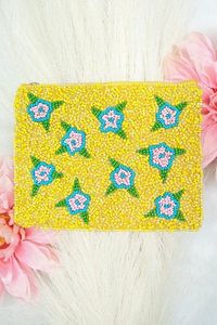 Monedero de cuentas estilo bohemio, regalos de Papá Noel, monedero bordado con cuentas de semillas de la India - Product Image 3