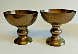 แก้วไวน์ทองเหลืองโบราณสลักลายทำมือ ถ้วยโลหะสำหรับดื่ม สไตล์โบราณ ของใช้ในบาร์ ของขวัญแต่งงาน ภาชนะบนโต๊ะอาหารสุดหรู - Product Image 4