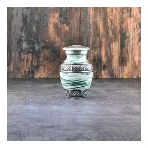 Urnes souvenir en métal pour cendres humaines Urne souvenir en aluminium de haute qualité Urne souvenir gravée pour crémation funéraire - Product Image 4