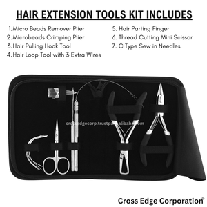 Kit d'outils d'extension de cheveux personnalisé comprenant un doigt de séparation et un outil de boucle de cheveux avec une pince pour enlever les micro perles de la meilleure qualité - Product Image 2