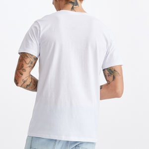 Camiseta de hombre de alta calidad de algodón pesado orgánico 100% 220 gramos diseño de camiseta de timbre personalizable - Product Image 4