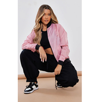 Nouvelle veste bomber zippée légère en tricot pour femme, coupe ajustée, avec logo personnalisé, poches, écologique, printemps-automne