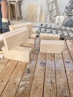 2025 ivoire léger rempli brossé 3x10x20cm pavés carreaux de terrasse pour allée patio pavage fabriqué en turquie approvisionnement en gros en vrac