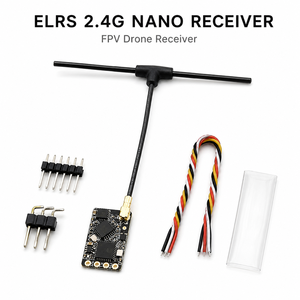 Récepteur Nano ELRS 2.4G pour Drone FPV, Récepteur de Contrôle RC 100mW 18x11mm avec Antenne T pour Quadricoptère - Product Image 1