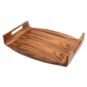 Juego de 3 bandejas cuadradas de madera de mango para servir, almacenamiento, decoración del hogar, precio al por mayor para bodas, juego de bandejas de madera Diwali - Product Image 5